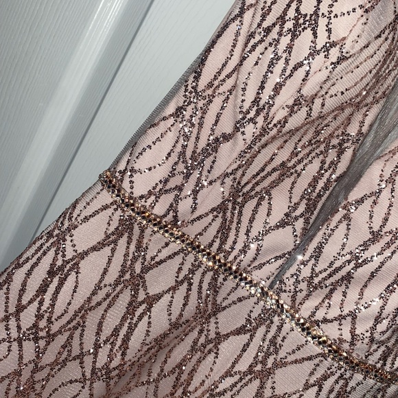 prom girl homecoming dress worn once, rose gold and pink - Picture 2 of 4